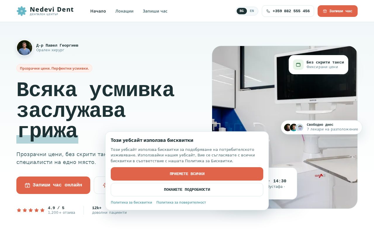 Сайт за записване на NedeVident